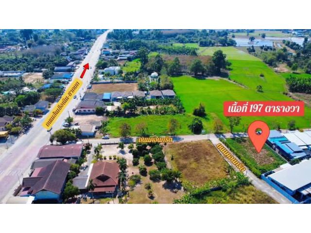 ขายที่ดินเปล่าติดถนนคอนกรีตใกล้วัดตาขันจ.ระยองเนื้อที่197ตรว.ขายราคา3.000.000ลบ.