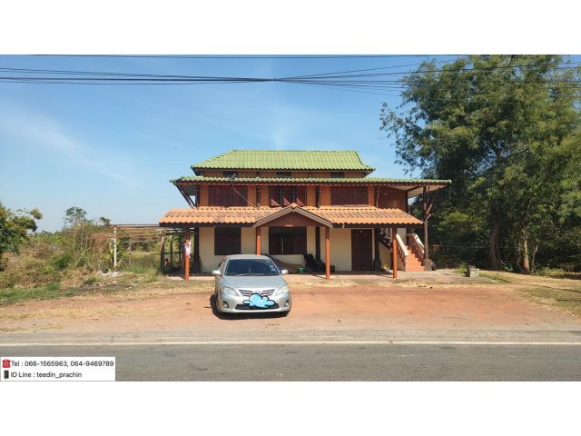 ขายที่ดินพร้อมบ้านสวน ติดถนน ลาดยาง ด้านหลังติดคลอง เขต อ.เมือง