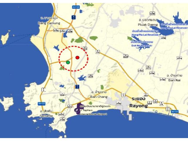 ขายที่ดินเปล่า แปลงใหญ่  ทำเลศักยภาพ อำเภอบางละมุง จังหวัดชลบุรี