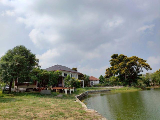 ที่ดินบ้านริมน้ำ ที่ดินสามโคก หมู่บ้านเดอะลากูนสามโคก 375 วา ที่ดินริมทะเลสาป ติดถนนสามโคกเสนา ใกล้วงแหวนตะวันตก