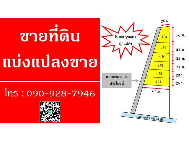 ขายถูก ที่ดินแบ่งแปลงขาย แปลงละ 1 ไร่ อ.เมืองอุดรธานี