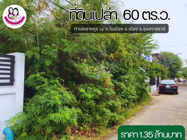 (UL-670584) ขายที่ดินเปล่าทำเลใจกลางเมืองอุบล ซ.ชยางกูร 34 ต.ในเมือง อ.เมือง จ.อุบลราชธานี
