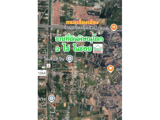 ขายที่ดินพิษณุโลก ใกล้ถนนเลี่ยงเมือง 2 ไร่ ละ 3.3 ล้าน