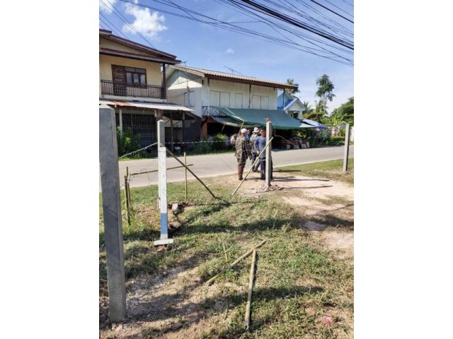 P1915 ขายที่ดิน ซอย 3 ต.พานพร้าว อ.ศรีเชียงใหม่ จ.หนองคาย ถนนริมโ