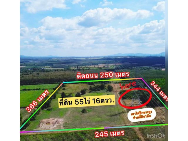 ที่ดินหนองใหญ่ใกล้นิคมเอเชียคลีน 55ไร่ 16ตรว.ไร่ละ 7แสน ต.ห้างสูง อ.หนองใหญ่ จ.ชลบุรี ที่ดินแปลงสวยเหมาะทำโรงงาน