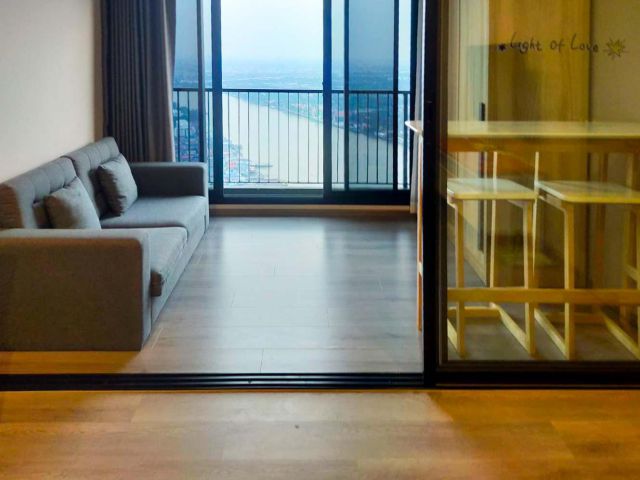 ขาย คอนโด The Politan Rive แบบ 1 นอน 1 น้ำ 31 ตรม ชั้นสูง ระเบียงทิศใต้ วิวดีสุด ริมแม่น้ำเจ้าพระยา  ใกล้ MRT