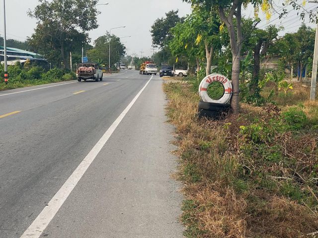 ขายที่ดิน11ไร่ไร่ละ750000-ติดทางหลวง3020+คลอง อ.สองพี่น้อง จ.สุพรรฯเหมาะทำบ้านพัก/ปั้มน้ำมัน/ร้านค้า.น้ำไม่ท่วม