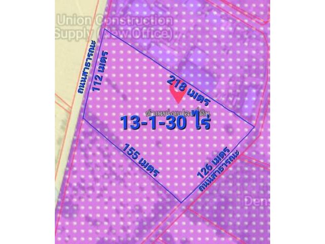 ขายที่ดินผังม่วงศรีราชาชลบุรี ขายที่ดินศรีราชาพื้นที่ 13-1-30 ไร่