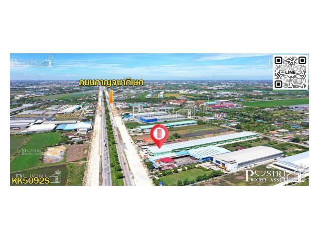 ให้เช่าโกดังใหม่ ติดถนนกาญจนา ราคาถูกพิเศษ ขนาดเริ่ม 411 - 822 ตร.ม. เดินทางสะดวก ขนส่งง่าย - KK5092R