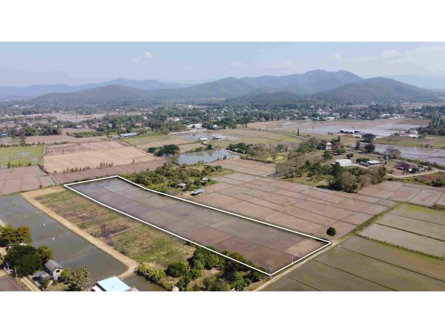 ขายที่ดิน 6-3-71 ไร่ ติดลำเหมือง 3 ด้าน น้ำ-ไฟพร้อม ใกล้กรมที่ดินสันกำแพง 800 เมตร