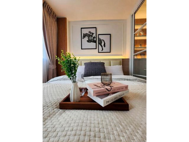 ให้เช่าคอนโด 1 ห้องนอน รีโนเวทใหม่ ติดรถไฟฟ้าสายสีชมพู Condo. for Rent: Renovated 1-Bedroom Condo, Near Pink Li