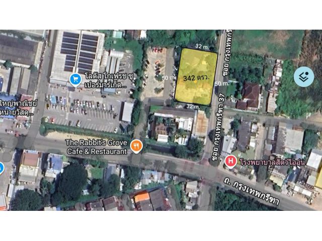 ขายที่ดินถมแล้ว 342 ตรว. ถ.กรุงเทพกรีฑา ซอย 37 แขวงทับช้าง เขตสะพานสูง กรุงเทพๆ