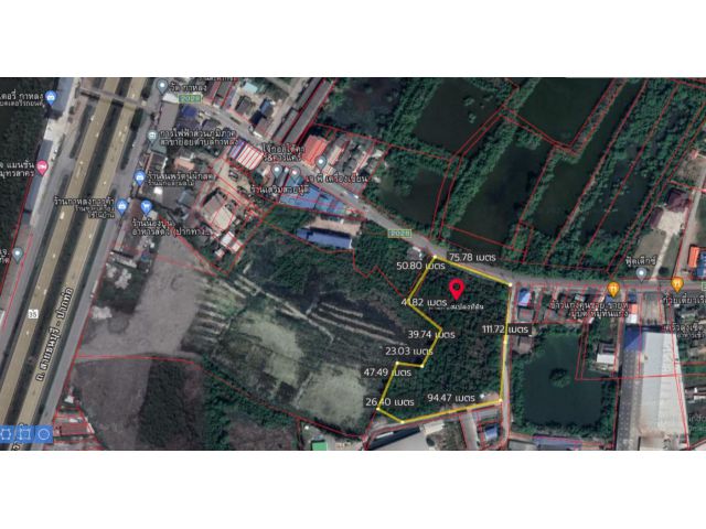 ขายที่ดิน7ไร่1งาน83ตารางวา ใกล้ถนนพระราม2เพียง300เมตร ติดถนน2ด้าน เหมาะสร้างหมู่บ้าน โรงงาน โกดัง อยู่ใกล้ตลาดนัด เซเว่น