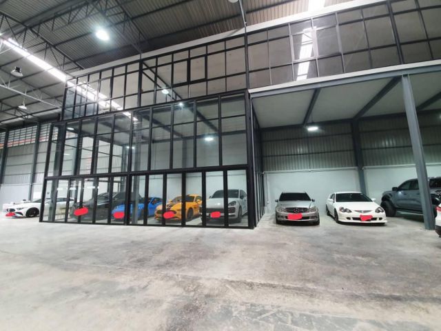 U1395 ให้เช่าโกดังขนาดใหญ่ 1100 ตารางเมตร ย่านวัชรพล พร้อมออฟฟิศในตัว จอดรถในรั้วได้10คัน ทำเลดีเดินทางสะดวกเข้าออกได้หล