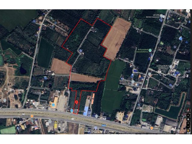 ขายที่ดินเนื้อที่ 60-2-76 ไร่ หน้ากว้าง 28เมตร ติดถนนบรมราชชนนี(ฝั่งขาเข้านครปฐม)