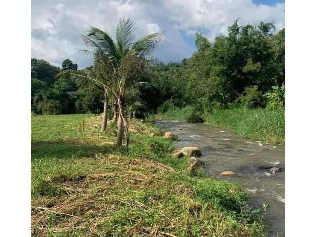 ขายที่ดินแม่ออนหน้าติดถนนหลังติดน้ำลำธารพร้อมโอน