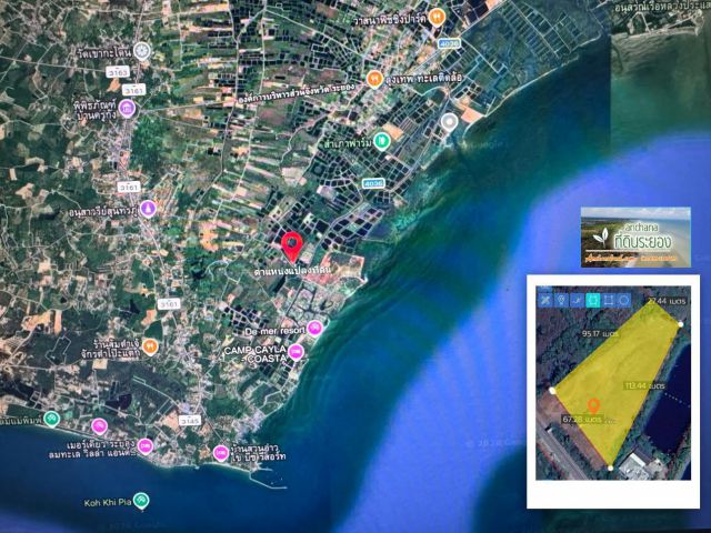 ที่ดินใกล้ศักยภาพใกล้ทะเล แหลมแม่พิมพ์ ระยอง 3 ไร่ 40 ตร.วา