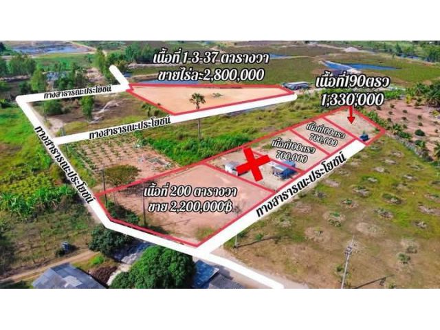 ขายที่ดินเปล่าใกล้ทะเลหาดแม่รำพึงจ.ระยองแบ่งล็อคมีไห้เลือกหลายราคาครับ