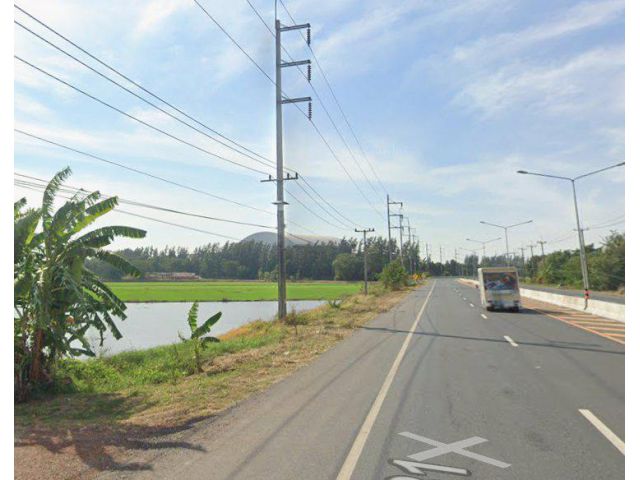 ขายที่ดินบางเตย 7 ไร่ ติดถนนเส้นสี่เลน3481 ใกล้ตลาดบ้านสร้าง-5กม. อ.บ้านสร้าง จ.ปราจีนบุรี