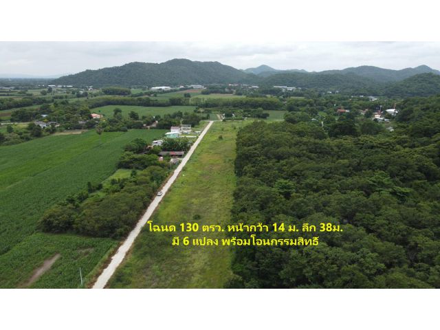 ที่ดินโฉนดครุฑแดง (น.ส.4จ.)  130 ตรว. อ.เมืองลพบุรี . ทำเลดี ติดภูเขา ธรรมชาติ โอโซนบริสุทธิ์ตลอดปี