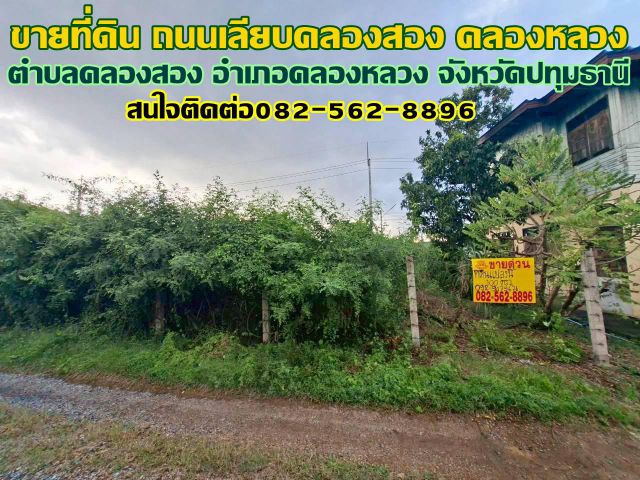 ขายที่ดิน ถนนเลียบคลองสอง คลองหลวง