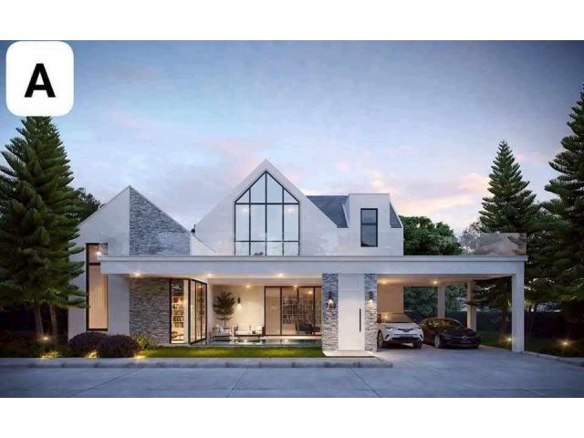 H1022 ขายบ้านเดี่ยวพูลวิลล่าหรู สร้างใหม่ 3 ห้องนอน ห้วยใหญ่ พัทยา