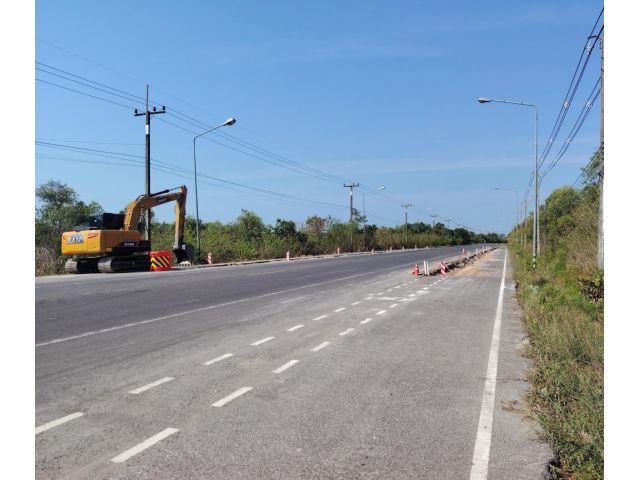 ขายที่ดินติดถนนสุขุมวิท-แหลมสิงห์(ถนนสี่เลน)