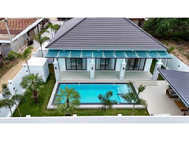 H678 ขายบ้านพูลวิลล่าหรู บ้านใหม่ พร้อมสระว่ายน้ำส่วนตัว ตกแต่งสวยหรู Luxury สไตล์ยุโรป  ห้วยใหญ่