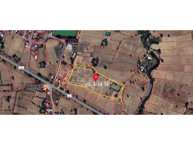 ขายที่ดินเปล่า พื้นที่ 23-3-19 ไร่ ถนนเจนจบทิศ ( ทางหลวง 2440 เมืองพล-หนองสองห้อง) ตำบลหนองเม็ก อำเภอหนองสองห้อง จังหวัด