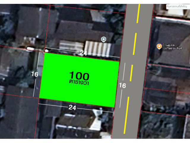 ที่ดินทำเลดี ในตัวเมืองเชียงใหม่ เนื้อที่ 100 ตารางวา โซนป่าตันใกล้โลตัสคำเที่ยง เพียงตารางวาละ 45,000 บาท