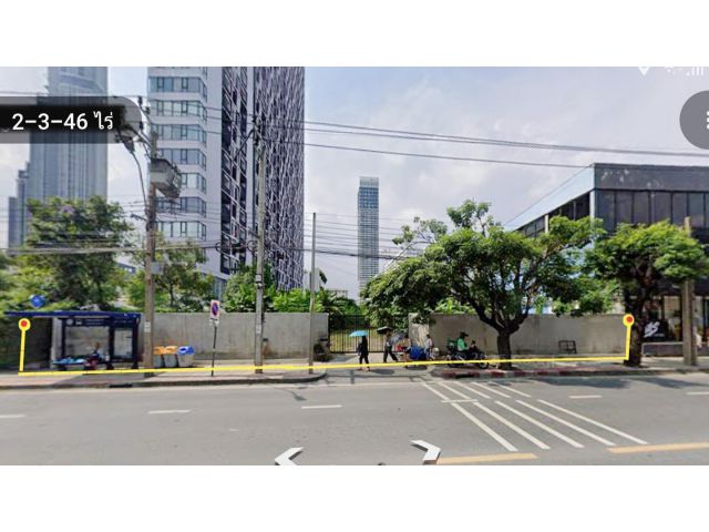 ขายที่ดินเปล่า 2-3-46.4 ไร่ (1,146.4 ตรว.) ติดถนนเอกมัย สุขุมวิท 63 แขวงคลองตันเหนือ เขตวัฒนา กรุงเทพๆ