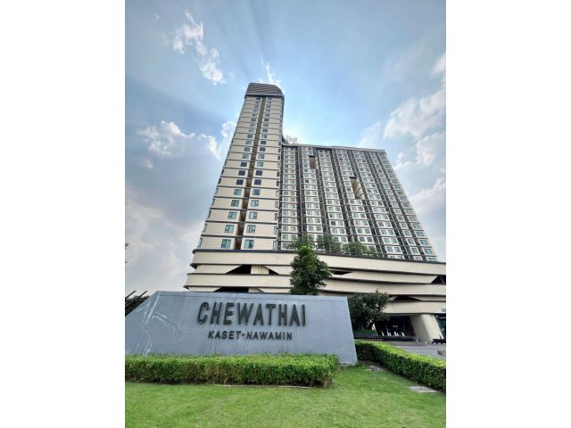 For Sale ด่วนขายคอนโด ชีวาทัย เกษตร-นวมินทร์ ( Chewathai Kaset–Nawamin )เฟอร์ฯ+ เครื่องใช้ไฟฟ้าครบ พร้อมอยู่ เปลี่ยนพื้น