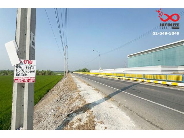 ขายที่ดิน 15 ไร่ ติดทางหลวง 1009 ใกล้ Penta warehouse บางใหญ่ นนทบุรี