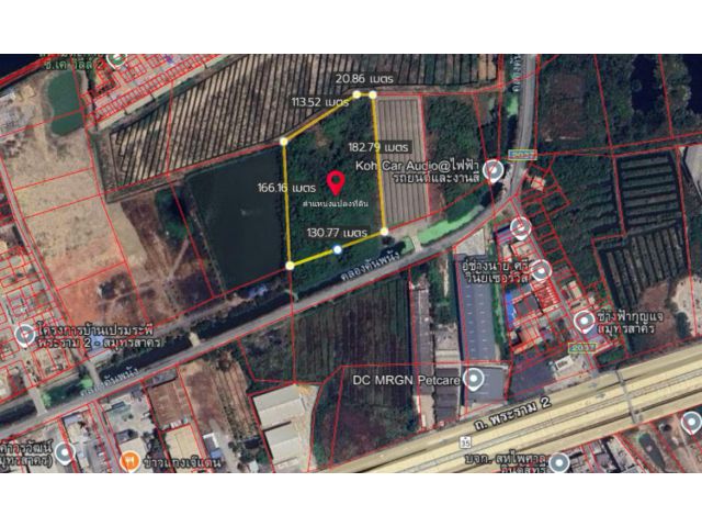 ขายที่ดิน13ไร่3งาน20ตารางวา พื้นที่สีชมพู เหมาะสร้างโรงงาน โกดัง ใกล้ถนนพระราม2เพียง500เมตร ขายราคา3.5ล้านต่อไร่