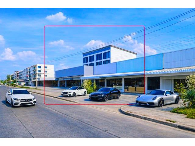 แม็คโคร ปทุมธานี 700ม. ให้เช่าศูนย์ซ่อมรถ พร้อมอาคารพาณิชย์ 4คูหา