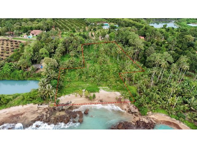 ขายที่ดินบางปิดติดหาดส่วนตัวเนื้อที่ 5 ไร่ ติดถนนสาธารณะโฉนดนส.4 ใกล้สนามบินตราด-10กม. อ.แหลมงอบ จ.ตราด