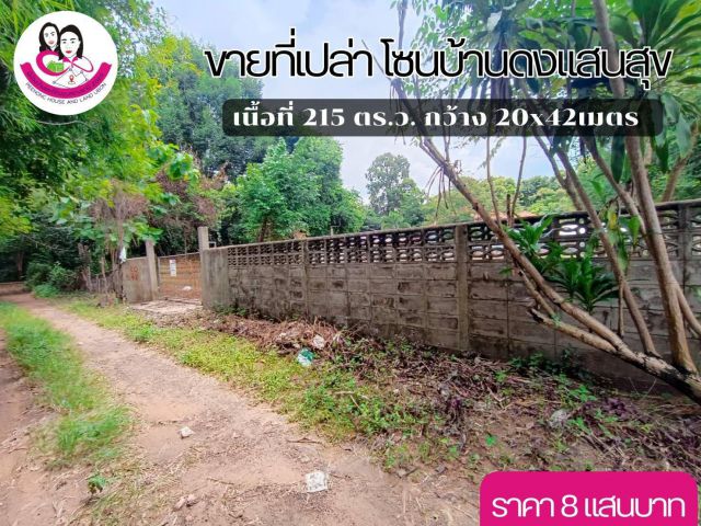(UL-670386) ขายที่ดินเปล่า ️เนื้อที่ 215ตารางวา โซนบ้านดงแสนสุข ต.ไร่น้อย อ.เมือง จ.อุบลฯ