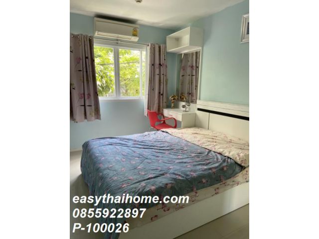 P-100026 คอนโดแต่งสวย วิวสวน @ เคนซิงตัน แบริ่ง 12 ใกล้ MRT Line Id: @easythaihome 085-592-2897