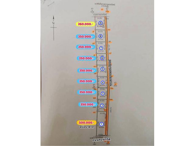 ที่ดินสุพรรณบุรี ราคาถูกอยู่ในชุมชน หน้าแปลงถนนคอนกรีต