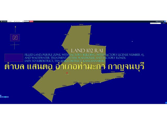 ที่ดิน102ไร่  ถมแล้ว พื้นที่สีม่วง พร้อมอาคารโรงงาน  (มีรง.4)  และระบบบำบัดน้ำเสีย โกดังสินค้าและถนนในโรงงาน