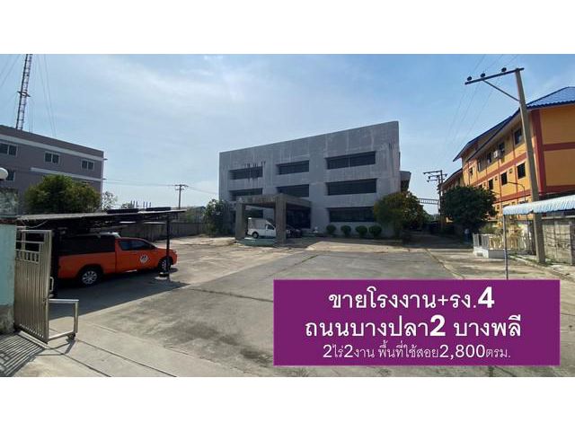 ขายโรงงาน 2ไร่ 2งาน พื้นที่ใช้สอย 2,800 ตรม.