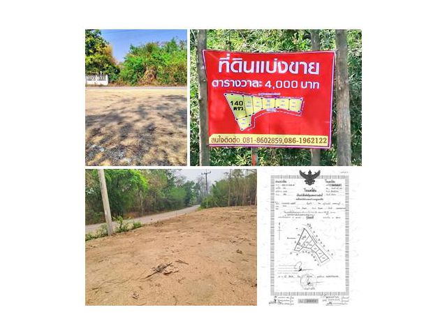 ที่ดินตำบลพิชัย หลัง รพ.ค่ายฯ เมืองลำปาง ทำเลสวย เพียง ต.ร.ว.ละ 4,000 บาท