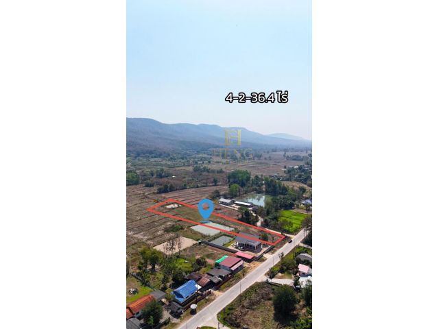 ขายที่ดินวิวภูเขา ตีนเขา โฉนดครุฑแดง ต.เวียงห้าว อ.พาน เชียงราย พื้นที่ 4-2-36.4 ไร่