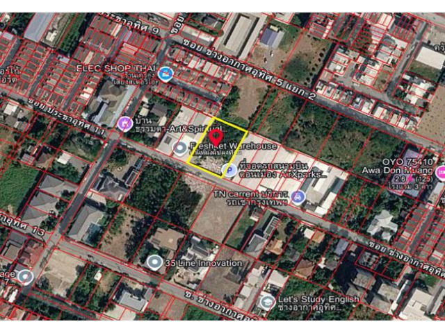 ขายที่ดิน ซอยช่างอากาศอุทิศ 5 ถนนวิภาวดีรังสิต เขตดอนเมือง กรุงเทพมหานคร