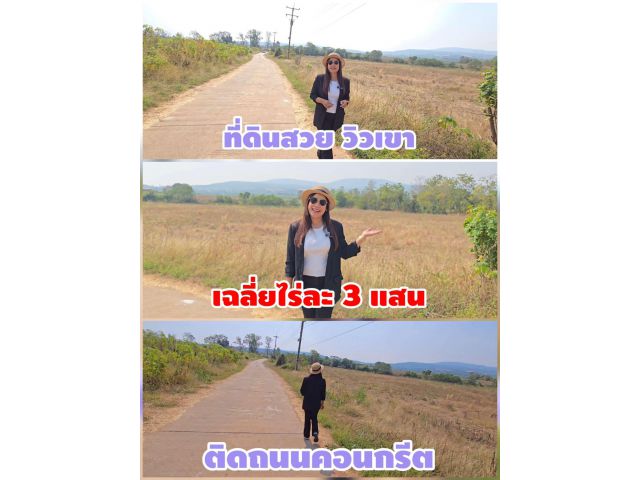 ╰┈►►ขายที่ดินลพบุรี วิวเขา 7 ไร่กว่า หน้ากว้าง 186 เมตร! ติดถนนคอนกรีต ไร่ละ 3 แสนนิดๆ