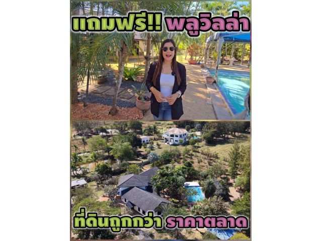 ╰┈►►ที่ดินราคาถูกต่ำกว่าราคาตลาด ไร่ละ200,000 พร้อมพูลวิลล่า 6ห้องนอน โฉนด 58ไร่ จ.ชัยภูมิ