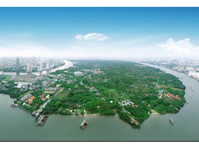 ที่ดินในคุ้งบางกะเจ้า ใกล้สวนศรีนครเขื่อนขันธ์ เนื้อที่10-0-69 ไร