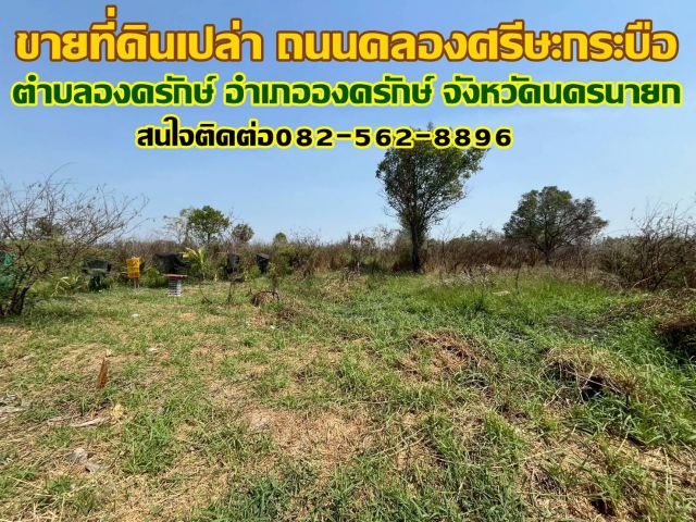 ขายที่ดินเปล่า ถนนคลองศรีษะกระบือ องครักษ์ นครนายก