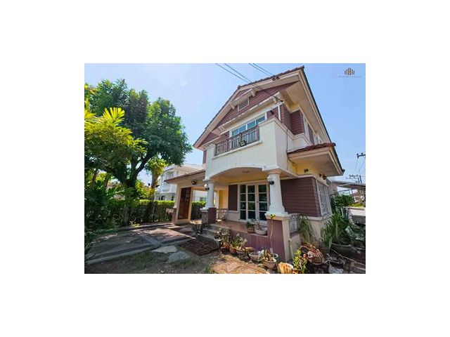 ขายบ้านเดี่ยวหลังมุม 107 ตร.วา หมู่บ้านปาริชาต ติดถนน 345