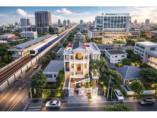 ทาวน์เฮาส์ 4ชั้น 3นอน 300ตร.ม. BTSอารีย์ 800ม. พระราม6 รพ.รามาธิ